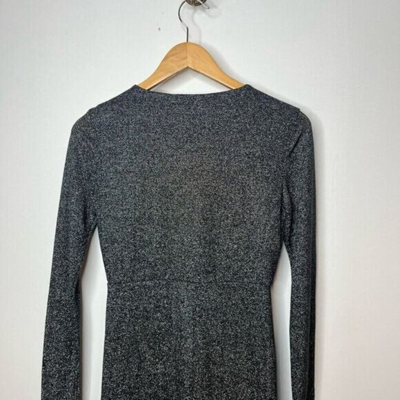 Noisy May Women's Silver Glitter Wrap Style Party Dress Small Black Size Small - Picture 5 of 12